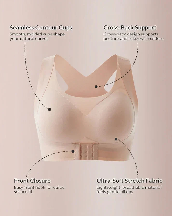 Last Day: Up to 30% Off Tiworld™ Front Closure Cross-Back Wireless Bra for Comfort & Support