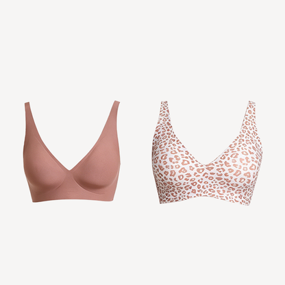 💕Jelly Wireless Womens Comfortable Wireless Bras Push Up Bralettes Seamless Tshirts Bras Deep V Everyday Bras